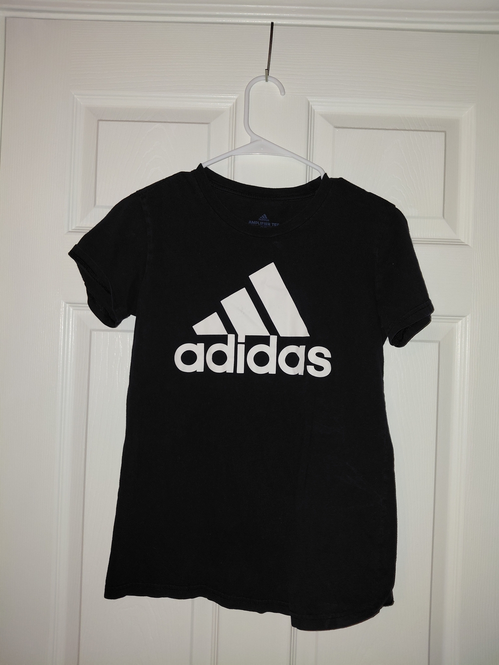 adidas Black Tee with White Logo